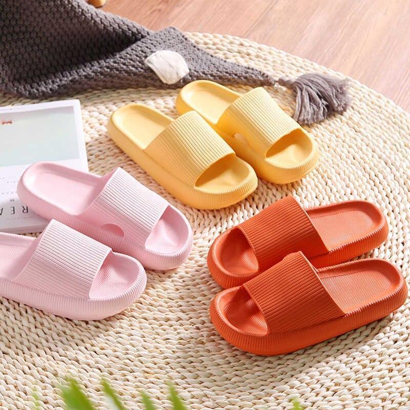 Multicolor Soft Cloud Slippers.