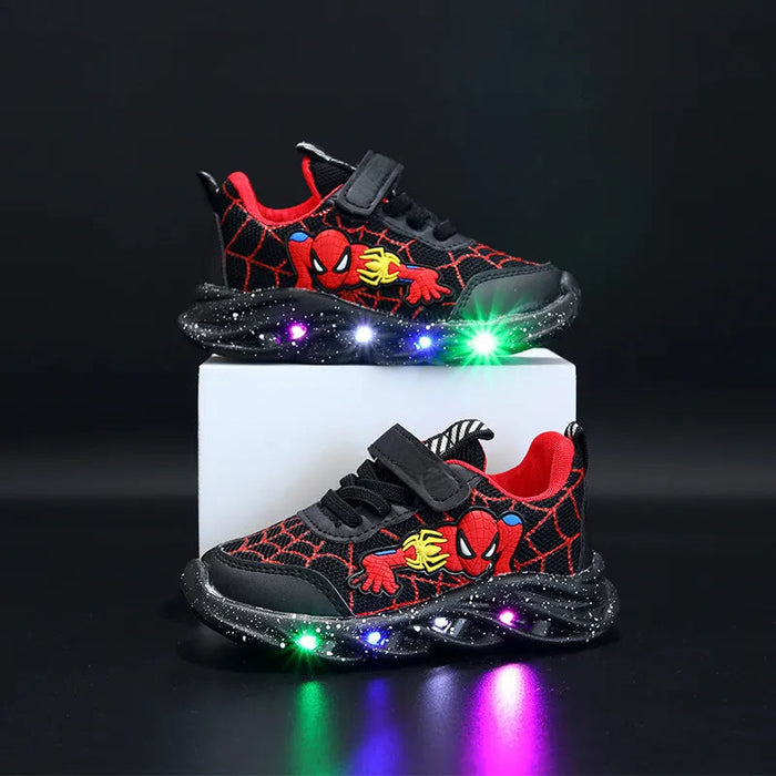 Spiderman Themed LED Sneakers For Boys