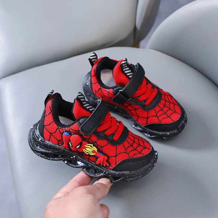 Spiderman Themed LED Sneakers For Boys