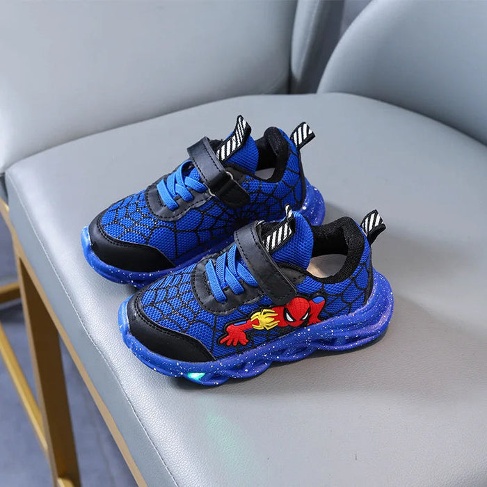 Spiderman Themed LED Sneakers For Boys