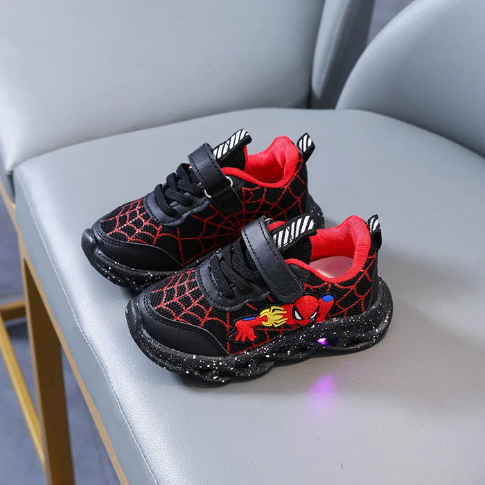 Spiderman Themed LED Sneakers For Boys