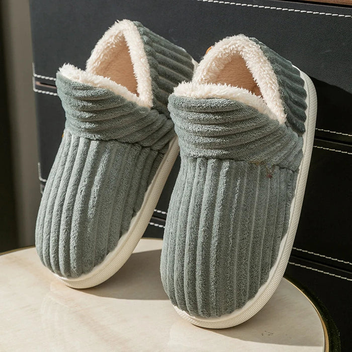 Solid Quilted Pattern Slippers