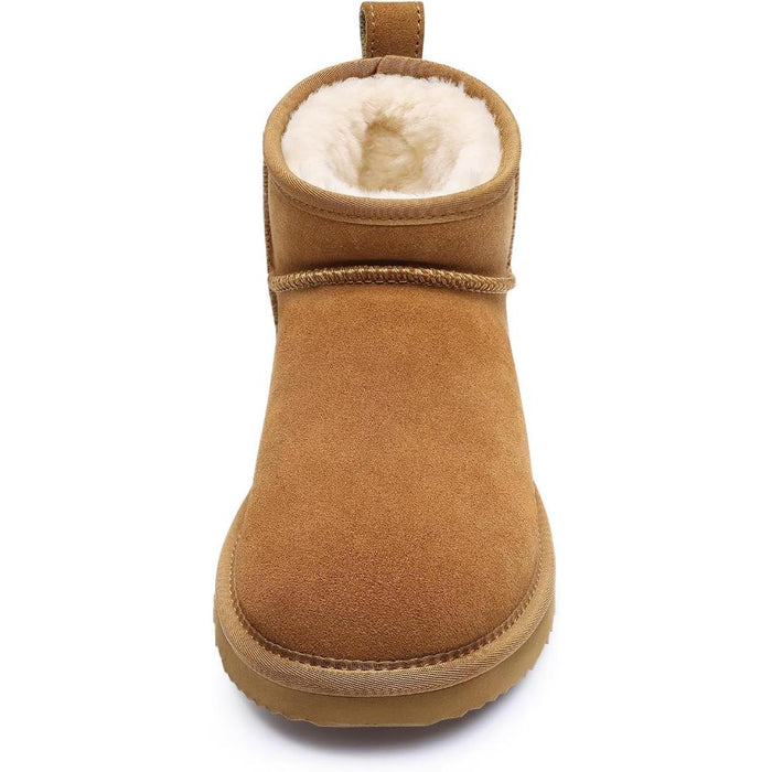 Sleek Plush Mini Winter Boots