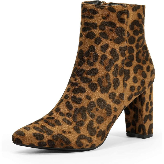 Leopard Print Pointed Party Boots