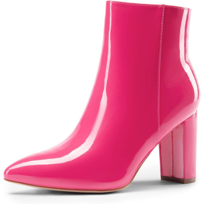 Pointed Toe Block Boots