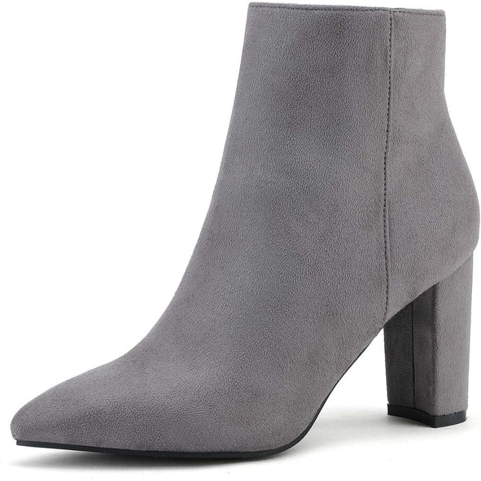 Pointed Toe Block Boots