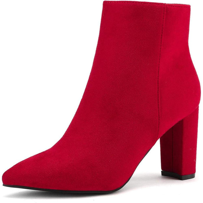 Pointed Toe Block Boots