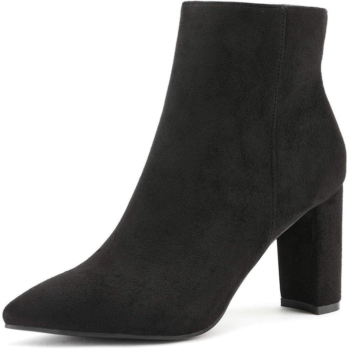 Pointed Toe Block Boots