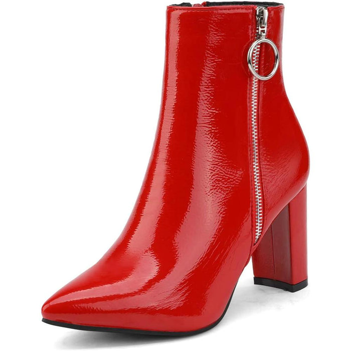 Pointed Side Zipper Boots