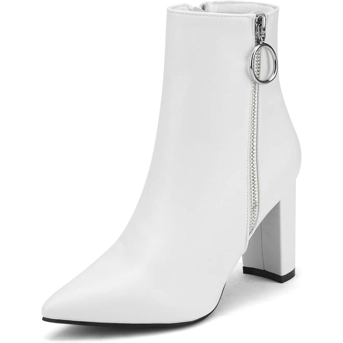 Pointed Side Zipper Boots