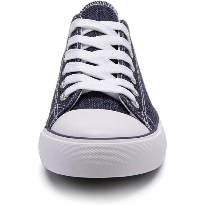 Sleek Canvas Lace Up Sneakers