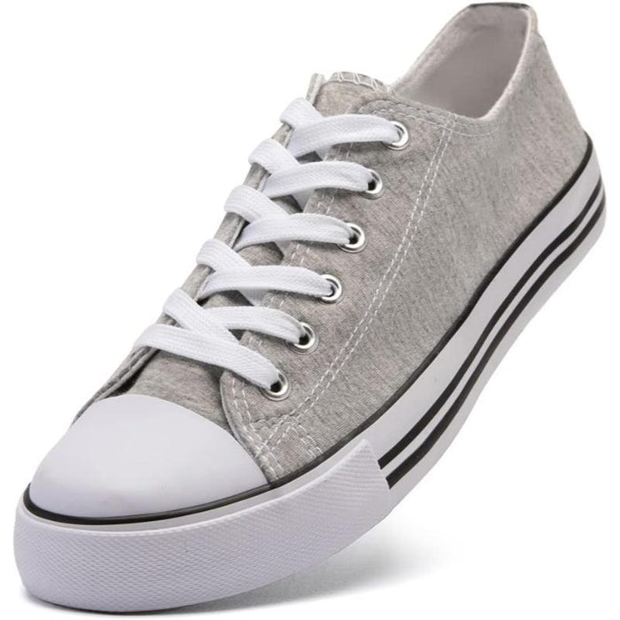 Sleek Canvas Lace Up Sneakers