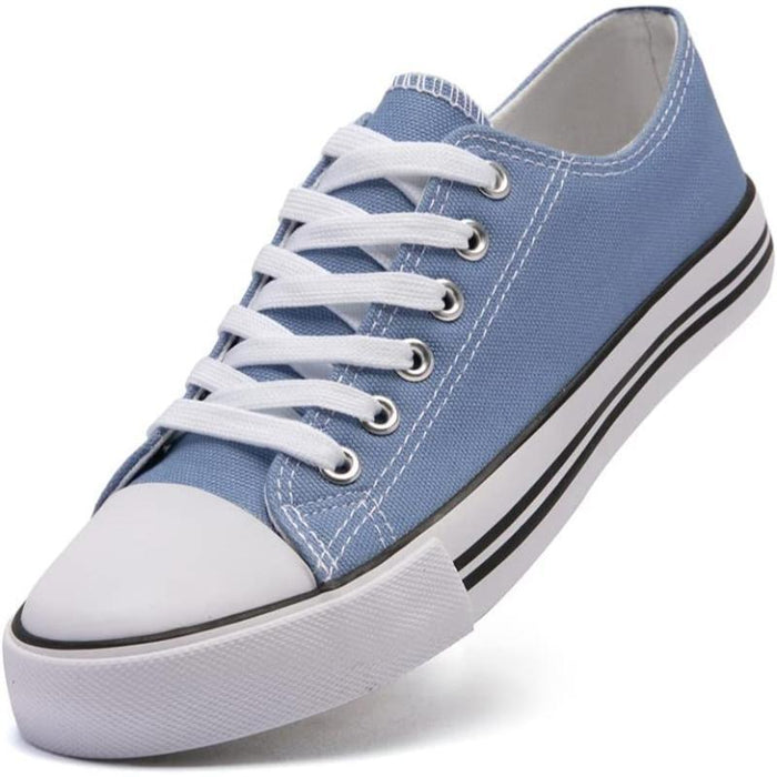 Sleek Canvas Lace Up Sneakers