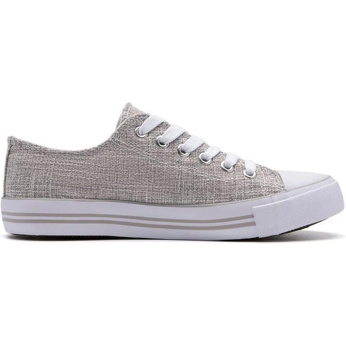 Sleek Canvas Lace Up Sneakers