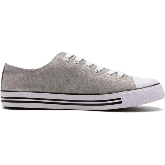 Sleek Canvas Lace Up Sneakers