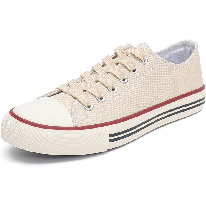 Sleek Canvas Lace Up Sneakers