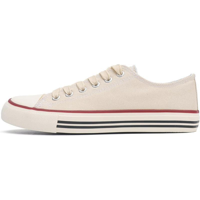 Sleek Canvas Lace Up Sneakers