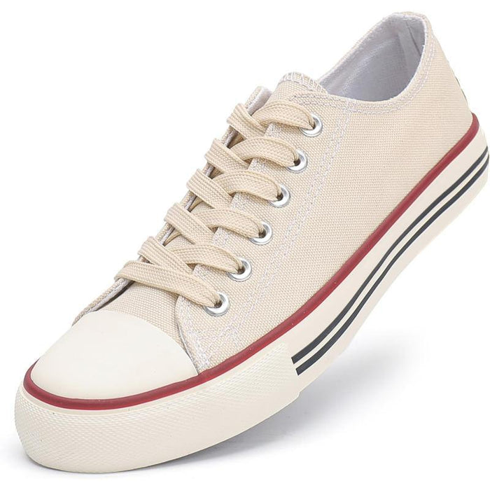 Sleek Canvas Lace Up Sneakers