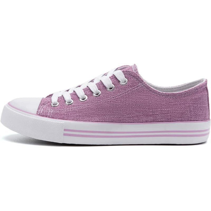 Sleek Canvas Lace Up Sneakers