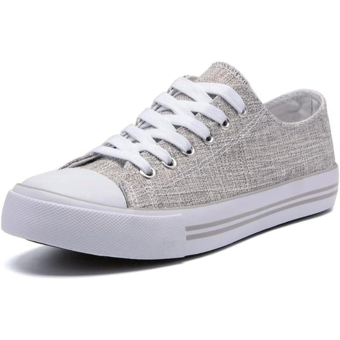 Sleek Canvas Lace Up Sneakers