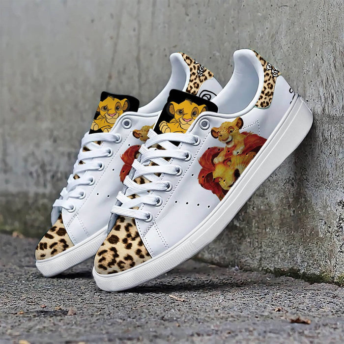 Lion King Leopard Pattern Skate Casual Sneakers