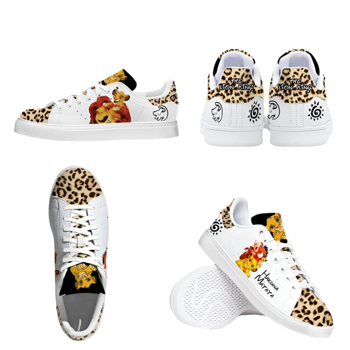 Lion King Leopard Pattern Skate Casual Sneakers