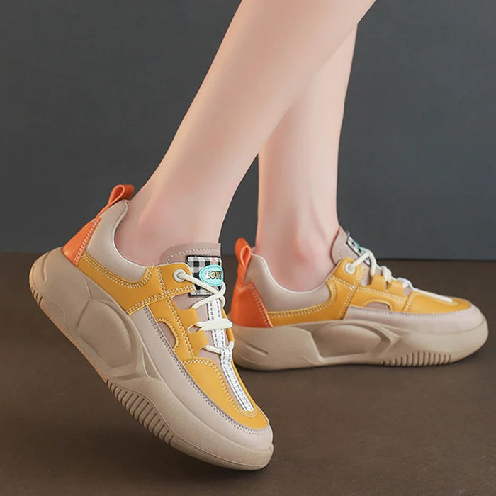 Women's Color Block Thick Sole Walking Shoes