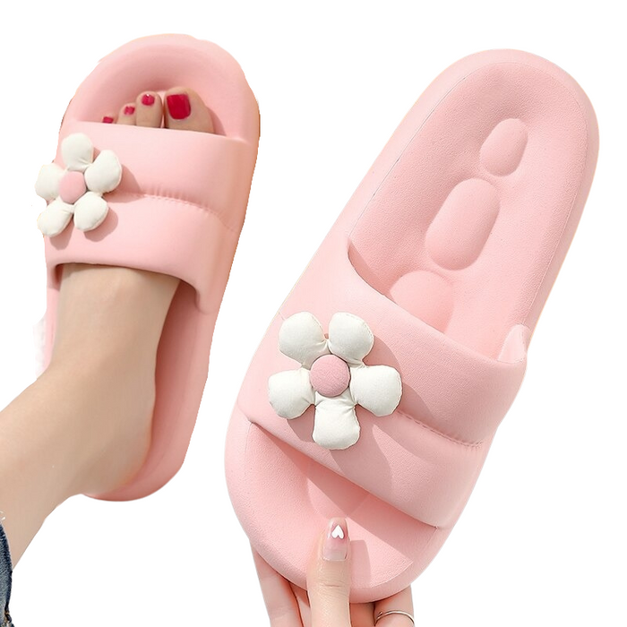 The Flower Open Toe Slides