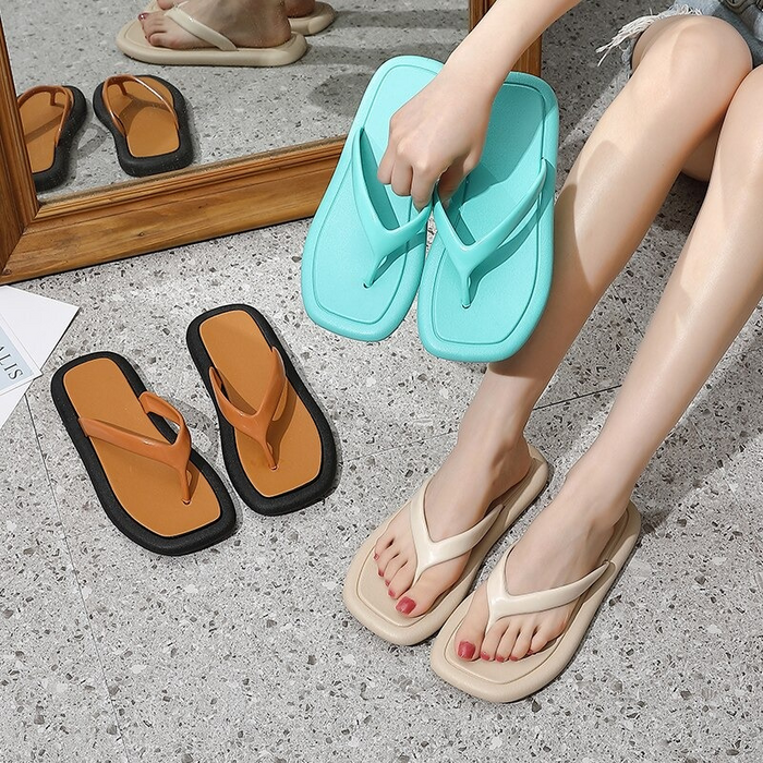 The Square Toe Flip Flops