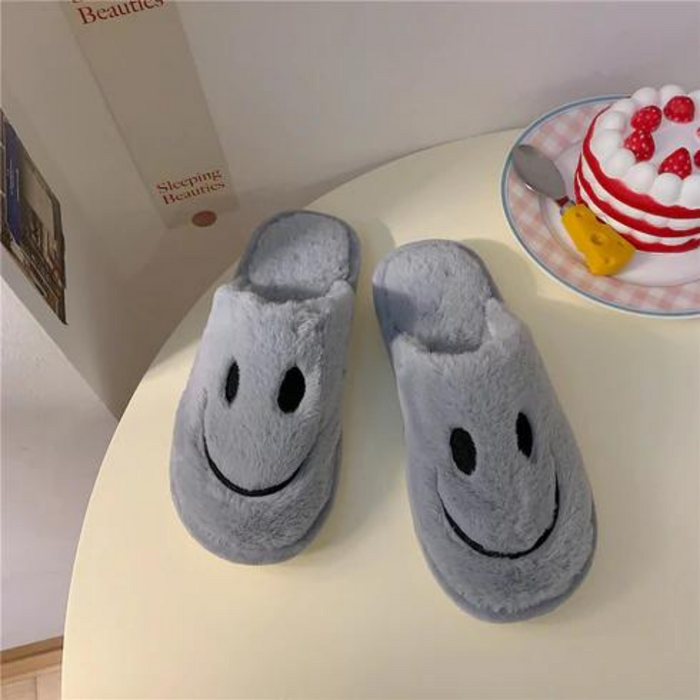 The Iris Soft Fluffy Smiley Face Slides