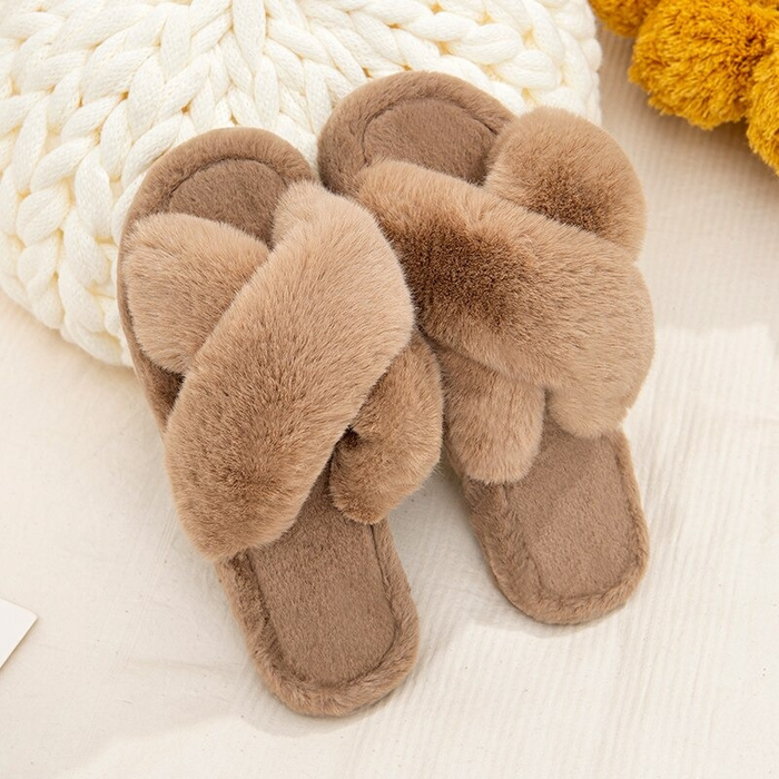 The Furry Single-Strap Winter Slides