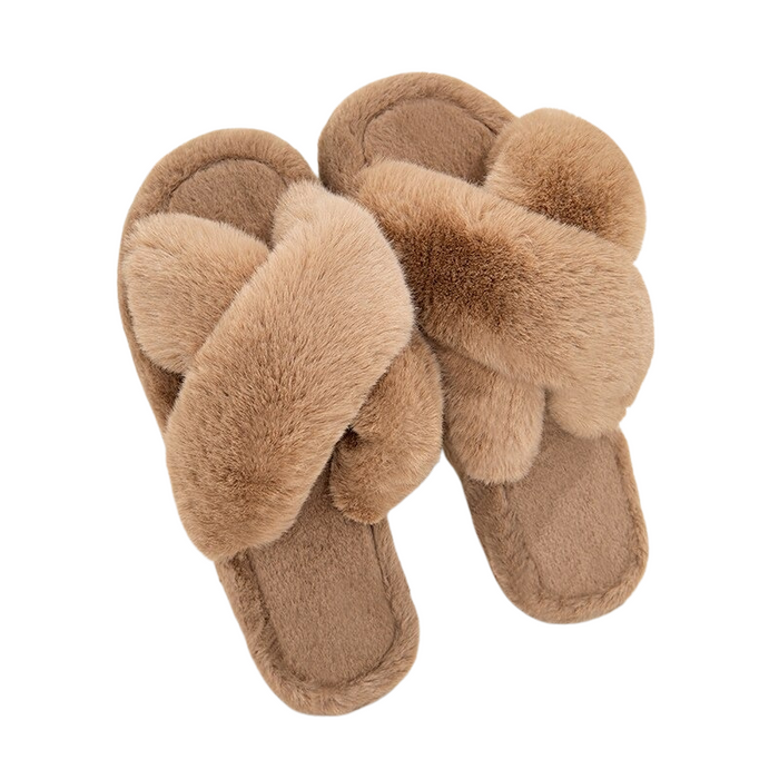 The Furry Single-Strap Winter Slides