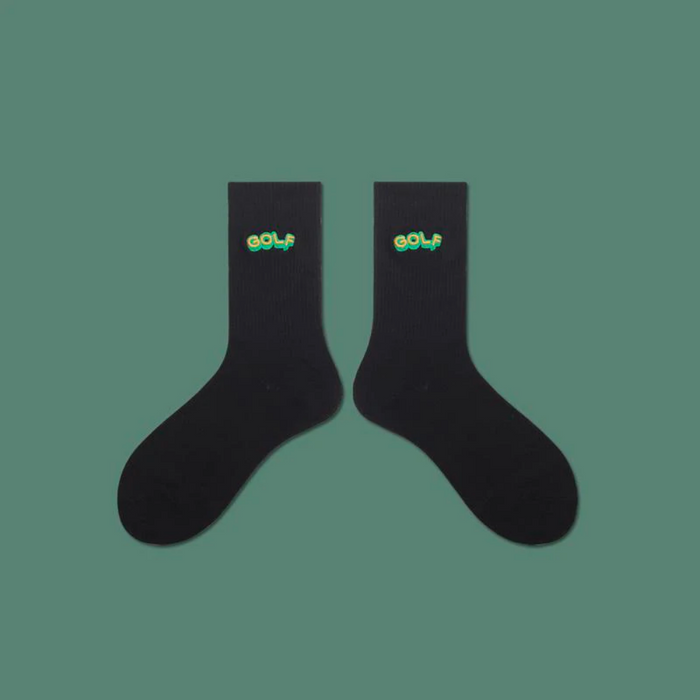 Queen Golf Print Cotton Socks