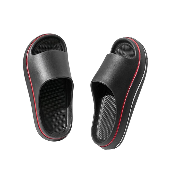 The Red Stripe Border Thick Sole Slides