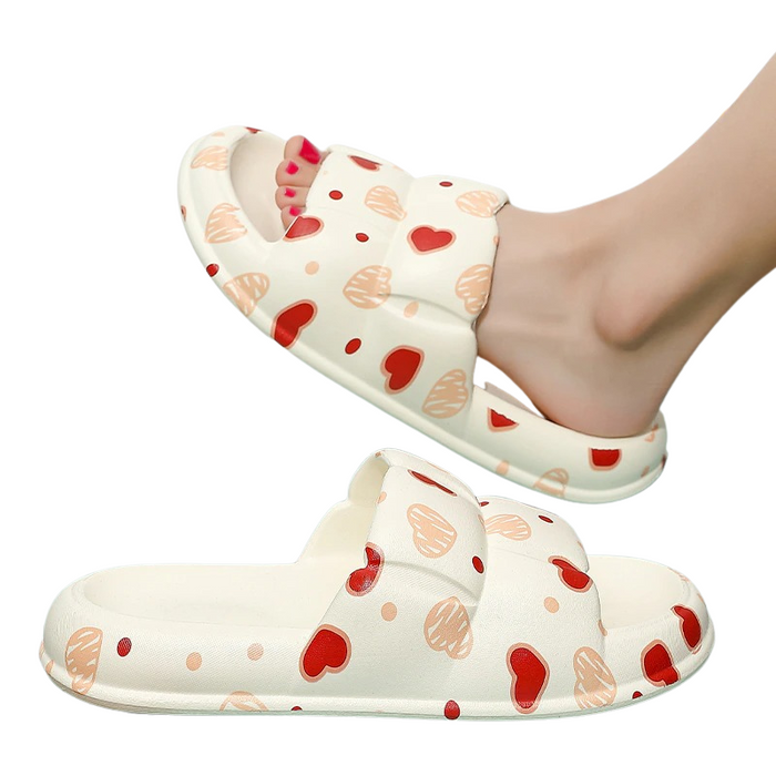 The Sweet Heart Patterned Slides