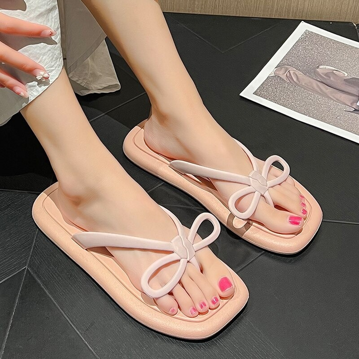 The Plush Sole Bow Flip Flops