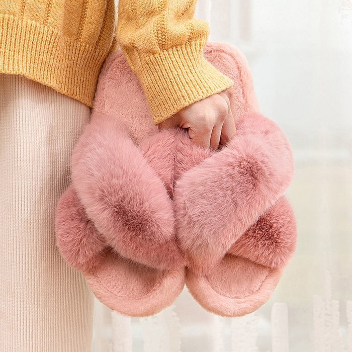 The Furry Single-Strap Winter Slides