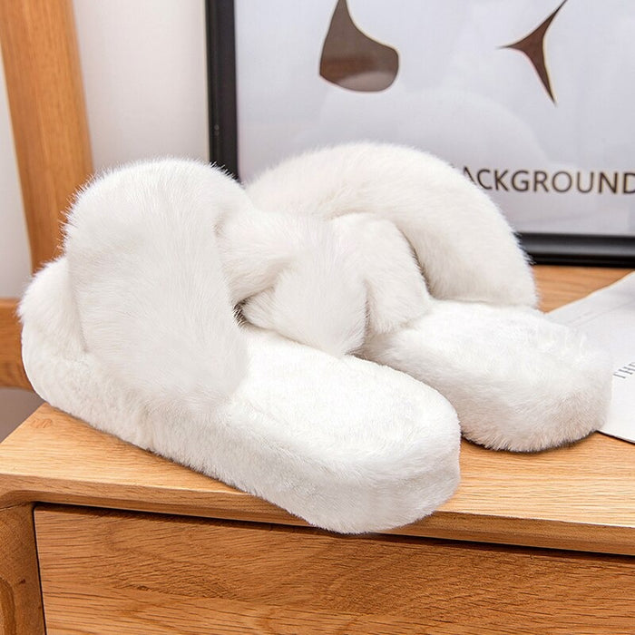 The Furry Single-Strap Winter Slides