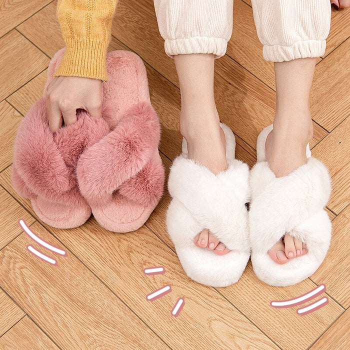 The Furry Single-Strap Winter Slides