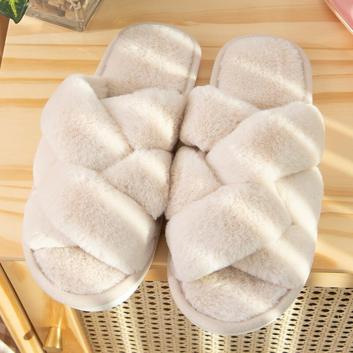 The Furry Single-Strap Winter Slides