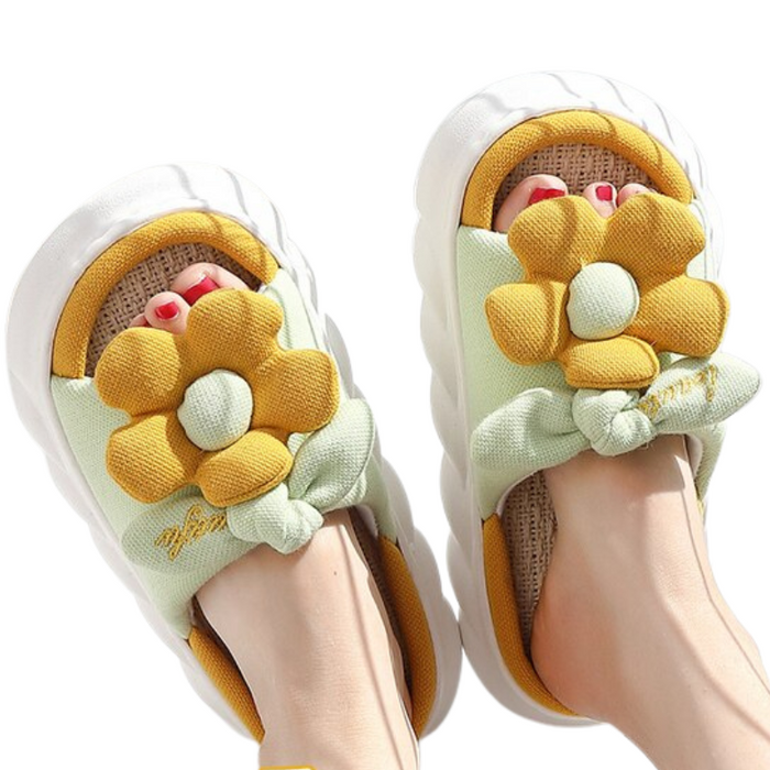 The Flower Open Toe Slippers