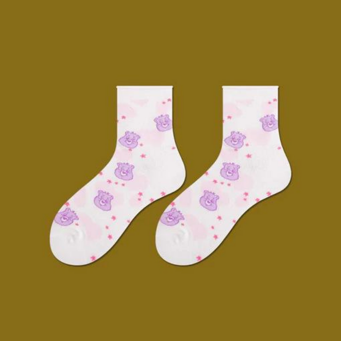 Liliana Comfy Bear Printed Socks