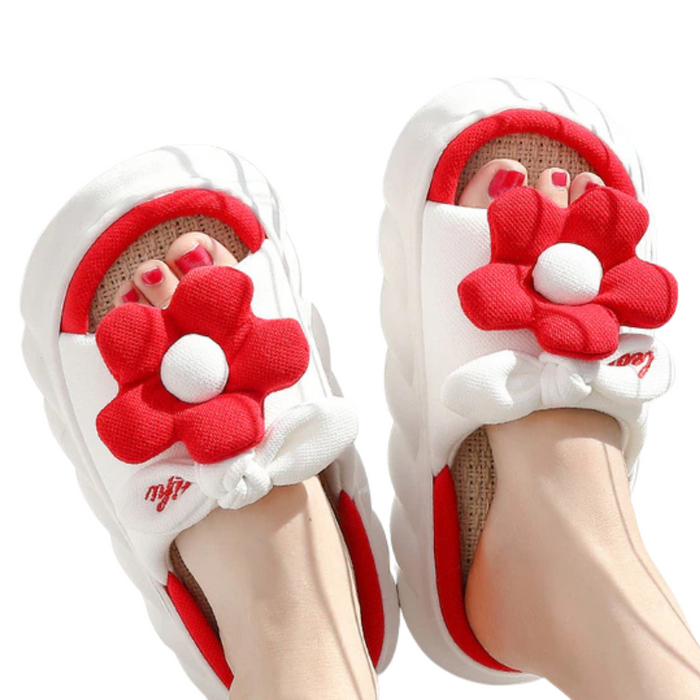 The Flower Open Toe Slippers