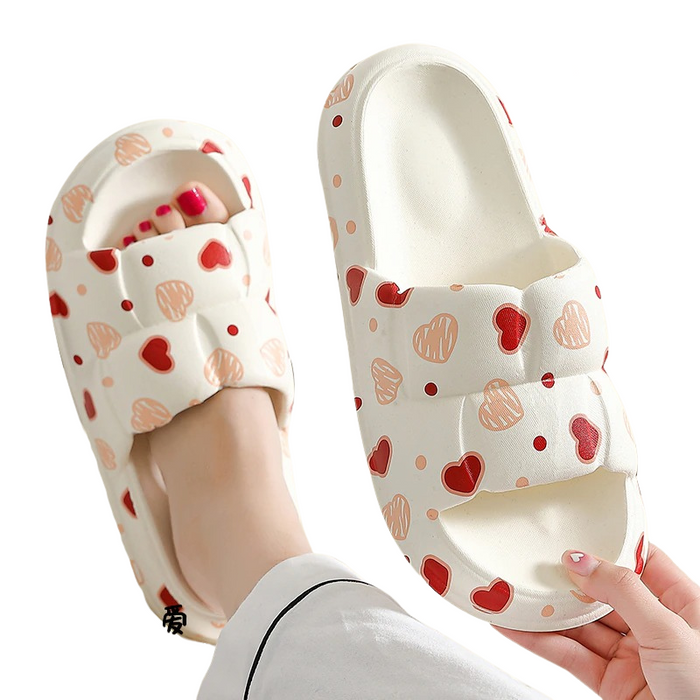 The Sweet Heart Patterned Slides