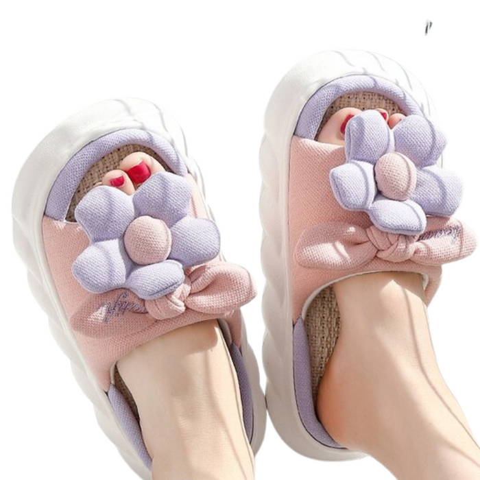 The Flower Open Toe Slippers