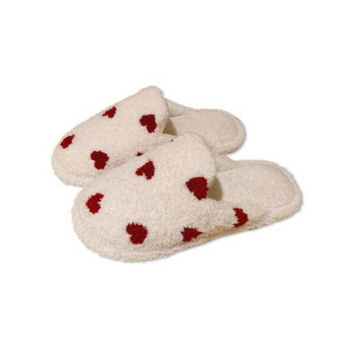 The Kristy Heart-Shape Suede Slides