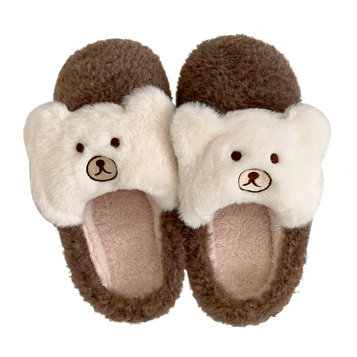 Patrice Cute Bear Fluffy Slippers