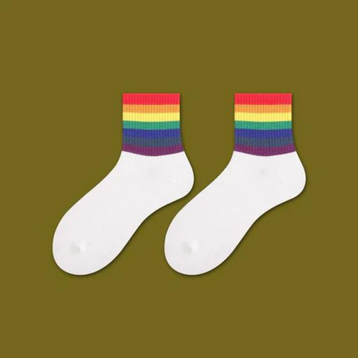 The Chasity Rainbow Strips Socks