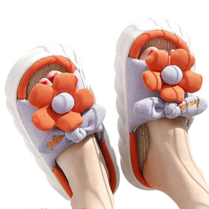 The Flower Open Toe Slippers