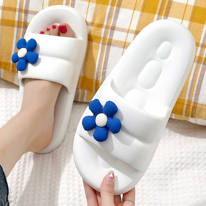 The Flower Open Toe Slides